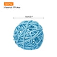thumbnail image 2 of Uxcell 10Pcs Wicker Rattan Balls 2.4" Rattan Decorative Balls for Centerpiece Bowls Vase Fillers Home Decor Light Blue, 2 of 6