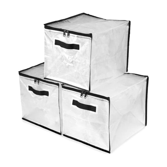 Mainstays Clear Cube Storage Bags, 3 Pack