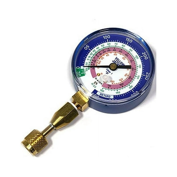Yellow Jacket 40335 Single Test Compound Gauge, Blue F, 0 - 800 psi