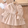 thumbnail image 6 of KYAIGUO 9M-7T Baby Toddler Girl Spring Autumn Trench Coat Infant Single Breasted Dress Jacket Kids Peacoat Long Sleeve Windbreaker Outerwear, 6 of 9