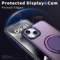 thumbnail image 5 of Ring Case for iPhone 15,Compatible with MagSafe with 360° Ring Stand Shockproof Protection Cover Case for iPhone 15 Purple, 5 of 12