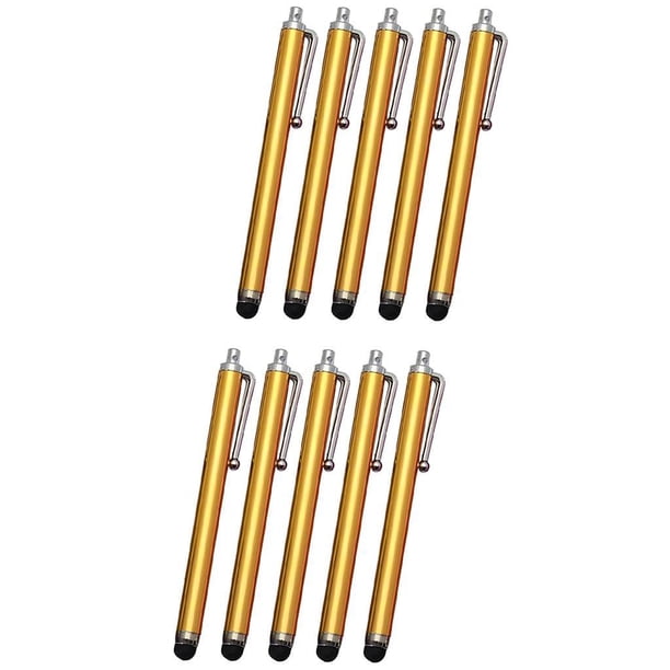 Lápiz óptico Capacitivo De La De Táctil 10Pack Para La Tableta para Smartphone dorado