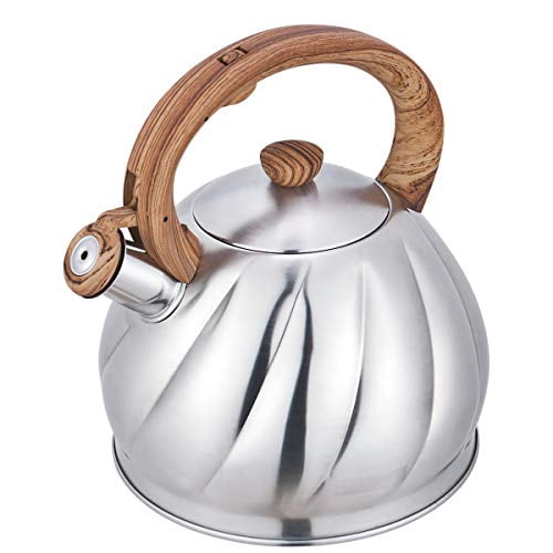 Riwendell Tea Kettle 2.1 Quart Whistling Stainless Steel Stove Top