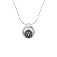 thumbnail image 2 of Delight Jewelry Silvertone Antiqued Round Seal - Initial - Y - Joy Ring Charm Necklace, 18", 2 of 4