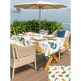 thumbnail image 5 of Outdoor Tablecloths with Umbrella Hole & Zipper, Cute Dinosaur 60 x102 Inch Rectangle Tablecloths, Cartoon Dino Funny Boys Girls Children Waterproof Table Cloth, Patio/Pool/Picnic Table Covers, 5 of 8