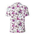 thumbnail image 4 of Rocae Rose Flowers for Men's Short Sleeve Polo Shirt, Quick Drying Performance Moisture Wicking Sports Men's Golf Shirt XX-Large, 4 of 9