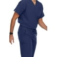 thumbnail image 4 of Hey Scrubs Set Men Stretch V-Neck Scrub Top and Six Pocket Tapered Pant Bundle, Elastic Waistband Scrubs for Men, 4 of 4