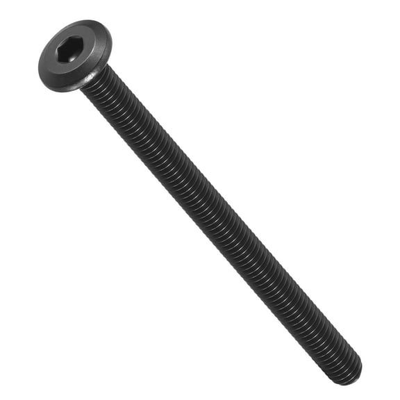 Flat Head Hex Socket Cap Screws Bolts(M6-1x80) 10Pcs, 304 Stainless Steel Hex Socket Furniture Bolts Countersunk Screws - for Furniture Woodworking Project, Black