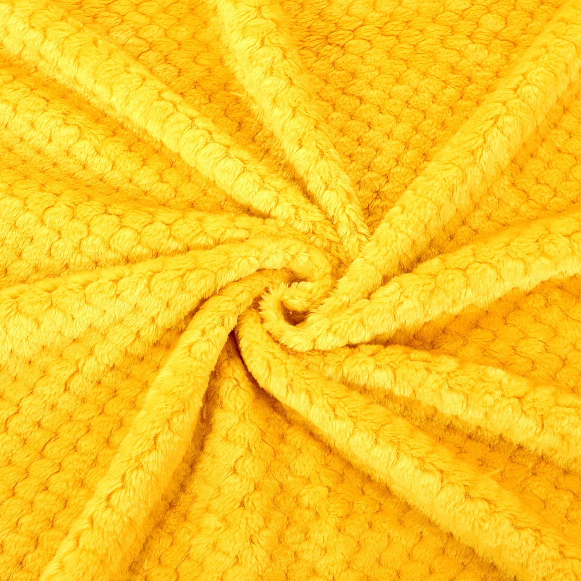 Unique Bargains Soft Flannel Fleece Velvet Blanket Yellow 78" x 90"