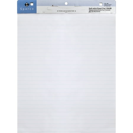 Sparco Standard Easel Pad - Sparco, SPR52628, Self-stick Ruled Easel Pad, 2 / Carton