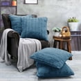 thumbnail image 5 of Home Soft Things Super Soft Decorative Pillow Covers, Set of 4, 20x20 inches, Blue Mirage, 5 of 5