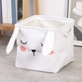 thumbnail image 2 of Hvmvliv Easter Basket White Easter Bunny Fabric Storage Basket, Large Cloth Organizer Bin for Toys & Household Items, Easter Home Decor Gift White, 2 of 6