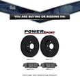thumbnail image 2 of PowerSport Front Brakes and Rotors Kit |Front Brake Pads| Brake Rotors and Pads| Ceramic Brake Pads and Rotors |fits 1988-1992 Toyota Corolla, 1989-1992 Geo Prizm, 2 of 7