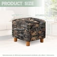 thumbnail image 5 of Jiueut Hunting Camo Pattern Ottoman Slipcover, Anti Slip Square Cushion with Elastic Bottom Thick Footstool Protection Universal Fit for Most Footrest Sofa, 5 of 7