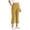 Yellow, variant on Posijego Girls Capri Pants School Uniform Casual Dress Capris Pants High Waist Stretch Athletic Yoga Pants with Pockets