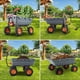 thumbnail image 3 of Remolque Volcador Pesado para ATV, UTV, Carretillas y Jardín, Capacidad de 750 Lbs, Remolque con Pedal o Tirador para Tractor, 3 of 6