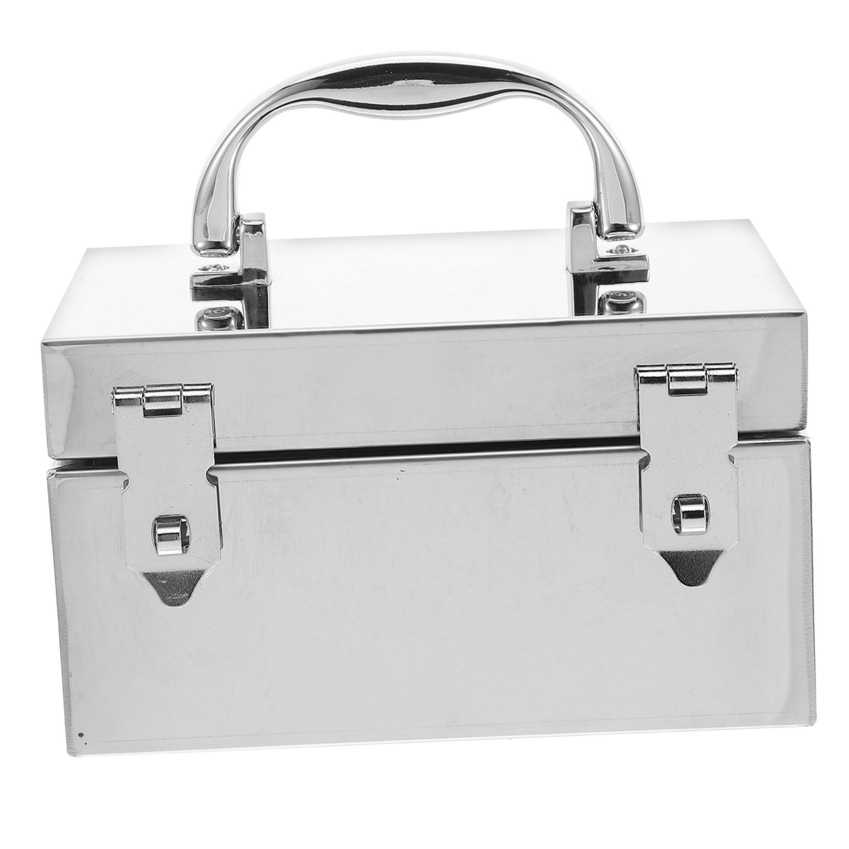 DEEPCRAFF Portable Stainless Steel Lock Box Key Lock, Fireproof Cash and Document Organizer for Home and Office