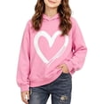 thumbnail image 2 of Wilak Girls Heart Printed Hoodies Sweatshirts Pullover Cute Casual Long Sleeve Kids Fall Tops Pink 6T, 2 of 7