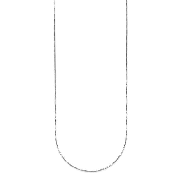 Auriga Fine Jewelry Platinum Polished 0.7 mm Solid Box Chain Necklace for Women 16"