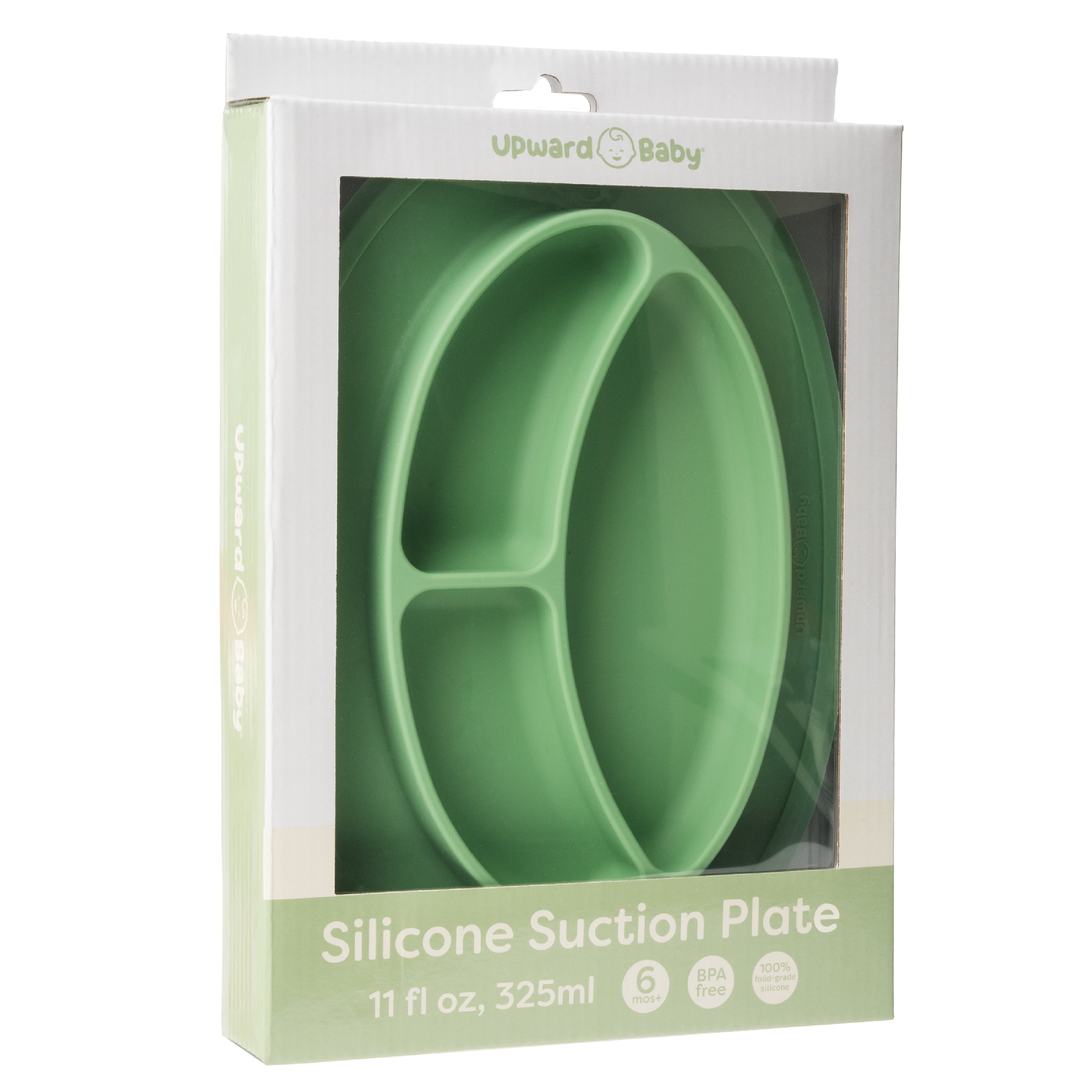 UpwardBaby Divider Plate with Suction Placemat - BPA Free - 100% Food-Grade Silicone - 6m+