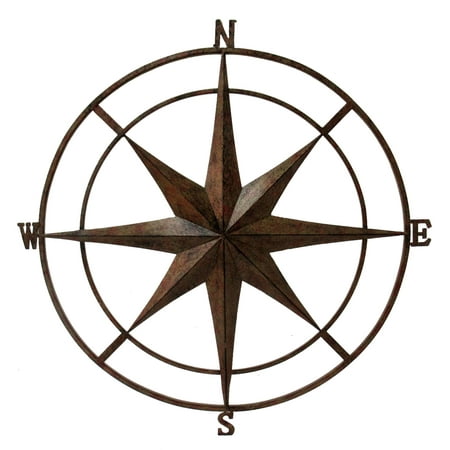 Gold 30 Inch Outdoor Wall Compass - 906440