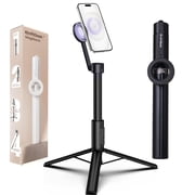 KraftGeek 64" Magnetic Tripod for iPhone MagSafe, Cell Phone Tirpod Stand, Selfie Stick with Remote for Video Recording, Vlogging & Content Creation, Black