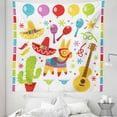 thumbnail image 1 of Fiesta Tapestry, Mexican Party Pattern Cactus Sombrero Musical Items and a Pinata Inspirations, Fabric Wall Hanging Decor for Bedroom Living Room Dorm, 5 Sizes, Multicolor, by Ambesonne, 1 of 1