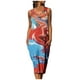 thumbnail image 1 of Vestido a media pierna sin mangas con estampado floral suelto casual de cuello redondo de verano para mujer Fridja  hj169, 1 of 7