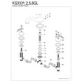 thumbnail image 3 of Kingston Brass KS3335GL Georgian Two-Handle Deck Mount Roman Tub Faucet, Oil Rubbed Bronze, 3 of 4