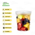 thumbnail image 2 of [200 Count] 32oz Plastic Deli Food Storage Containers with Lids - Round Containers Perfect for Food Storage, Portion Control, Meal Prep, Organization, Liquids, Travel, Home, 2 of 7