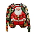 thumbnail image 1 of Birdeem Blouse Chandail à Manches Longues Col Rond Imprimé Décontracté de Noël pour Femmes, 1 of 1