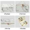 thumbnail image 7 of Unique Bargains Makeup Bag Marble Cosmetic Travel Bag Make Up Brush Organizer Bag Storage for Women White Gray 8"x5"x4", 7 of 7