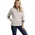 thumbnail image 3 of Weird Fish Womens Beye Grid Eco Friendly Quarter Zip Fleece Top, 3 of 4