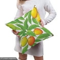 thumbnail image 4 of Ambesonne Fruit Fabric by the Yard Upholstery, Ripe Mango Branches, 5 Yards, Green Vermilion, 4 of 4