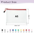 thumbnail image 2 of Uxcell 24pcs Mesh Zipper Pouch Bags A5 9.4" x 7" Plastic Waterproof Mesh File Bag Clear Document Zipper Pouches for Classroom Home Travel Office Supplies Organization, 12 Colors, 2 of 7