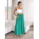 thumbnail image 5 of Pantalones Casuales de Cintura Alta para Mujer, de Color Liso, Largos y Anchos, con Bolsillos, para y Otoño. Verde S, 5 of 9