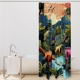 thumbnail image 2 of Dinosaur Waterproof Printed Bathroom Curtain Set with Hooks - Stylish Bathroom Decoration, 2 of 5