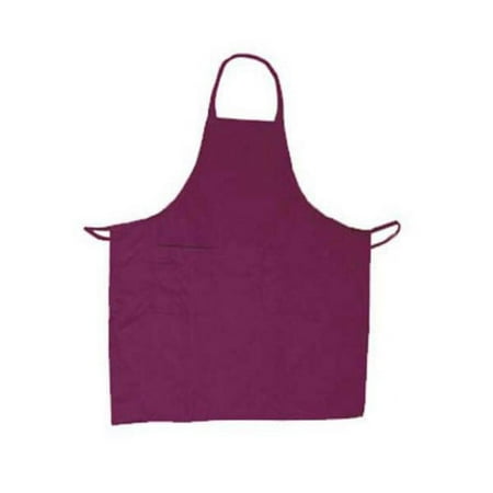 Update International BAP-BU Cotton Twill Bib Aprons - Burgundy