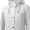 thumbnail image 4 of Staron Women's Hooded Jacket Waterproof Long Sleeve Lightweight Rain Jacket Hooded Windbreaker with Pockets for Outdoor White XXL, 4 of 5