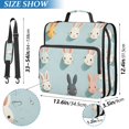 thumbnail image 2 of FORMRS Zipper Binder with Shoulder Strap 2-inch Ring 500 Sheet Capacity File Bag, Green Cute Rabbits, 2 of 5