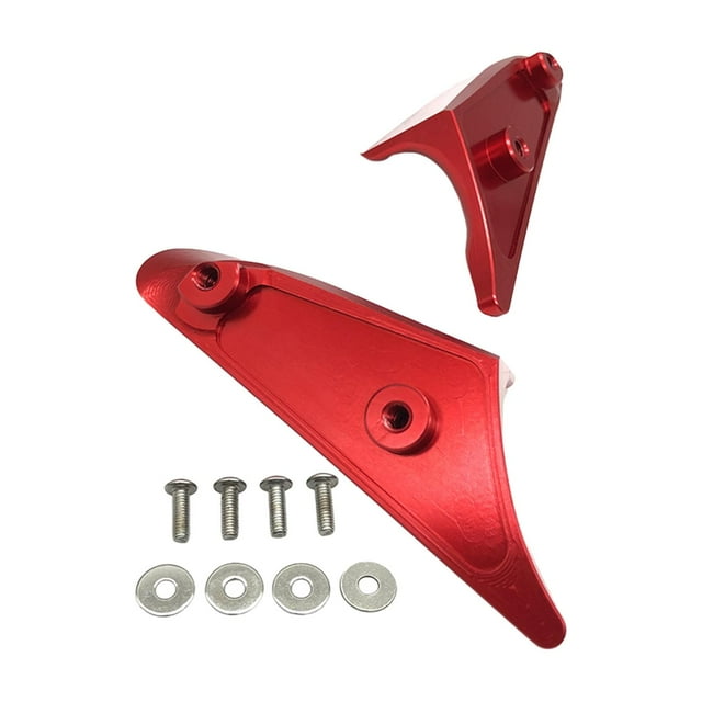 funtasica Plaques de Base Miroir Blocage Trou Couvercle Miroir Moto Plaques de Base Miroir Rouge