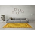 thumbnail image 3 of Ahgly Company Machine Washable Indoor Rectangle Medallion Yellow Traditional Area Rugs, 7' x 9', 3 of 4
