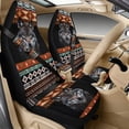 thumbnail image 2 of Xoenoiee Aztec Wolf American Tribal Pattern 5 Pack Car Accessories Set with Car Seat Covers/Seat Belt Pads/Center Console Pad, Universal Fit PU Leather Car Decor Interior Accessories, 2 of 7