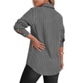 thumbnail image 3 of Fantaslook Striped Button Down Shirts for Women Classic Long Sleeve Collared Office Work Blouses Tops, 3 of 10