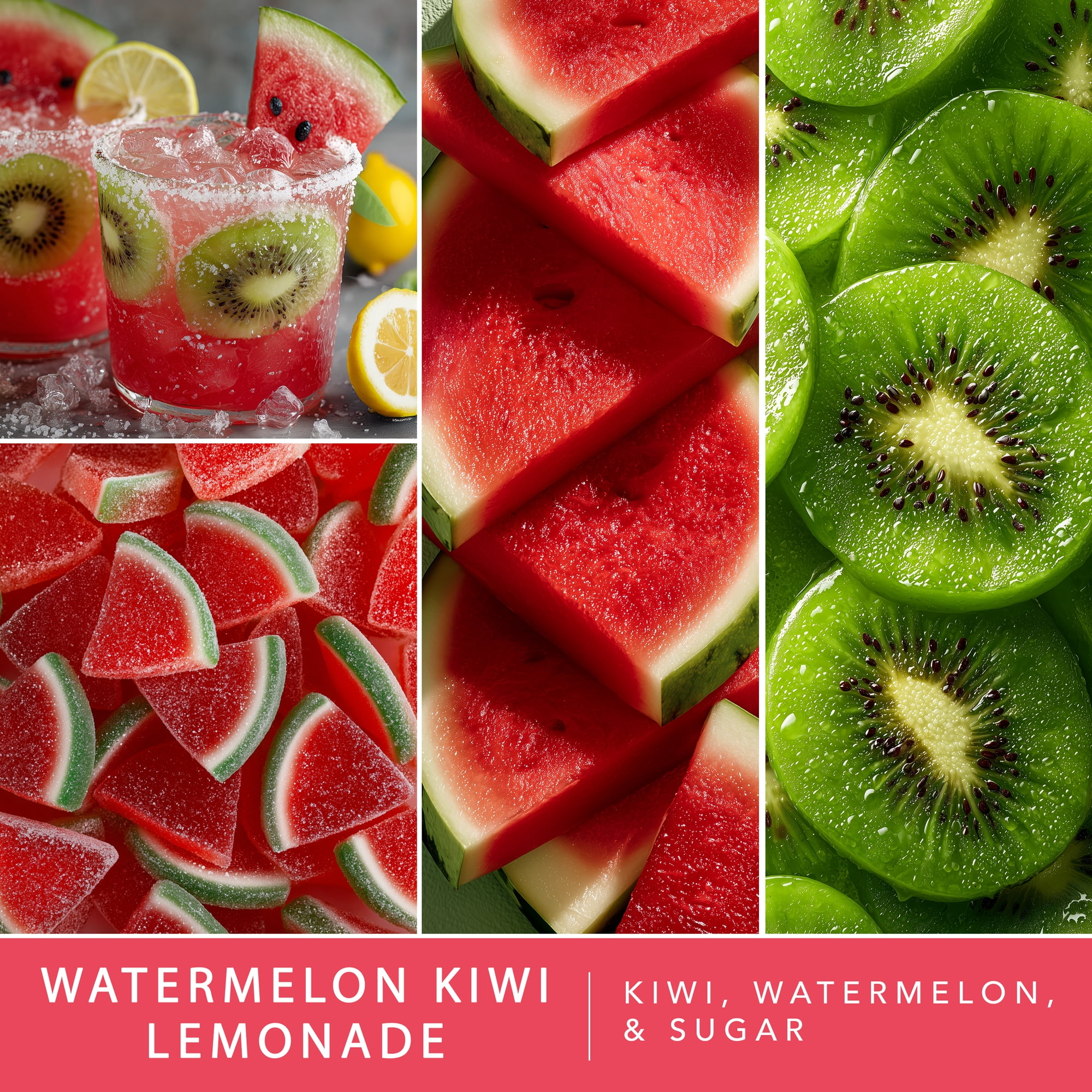 (2 pack) Watermelon Kiwi Lemonade Scented Wax Melts, ScentSationals, 2.5 oz