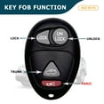 thumbnail image 5 of AKS KEYS Replacement Keyless Remote Fob for GM 2001 - 2007 4B FCC# L2C0007T (25 Pack), 5 of 6