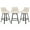 Beige Linen, variant on Zesthouse Swivel Bar Stools Set of 3, 25.6″ Upholstered Linen Counter Height Barstools with Backs, Modern Kitchen Chairs with Metal Legs, Beige