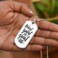 thumbnail image 5 of Fathers Day Gift from Son & Daughter - Graphic Military Dog Tag Necklace (Optional Personalized Engraving), 5 of 5