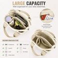 thumbnail image 2 of Canvas Tote Bag with Zipper, Lightweight Work & School Shoulder Bag for Women, Large Capacity Reusable Daily Tote, 2 of 5