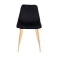 thumbnail image 4 of Ensemble de 2 chaises de salle à manger en velours noir Domina, 4 of 6